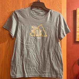 adidas Blue Tee with Yellow Graphic